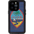 Guam Flag Dark Wood iPhone 14 Pro Waterproof Case